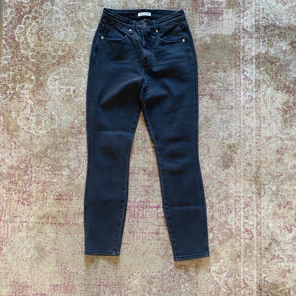 Good American faded black jeans